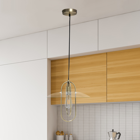 Lalia Home Lalia Home 1 Light Elongated Metal Pendant Light, Antique Brass LHP-3000-AB